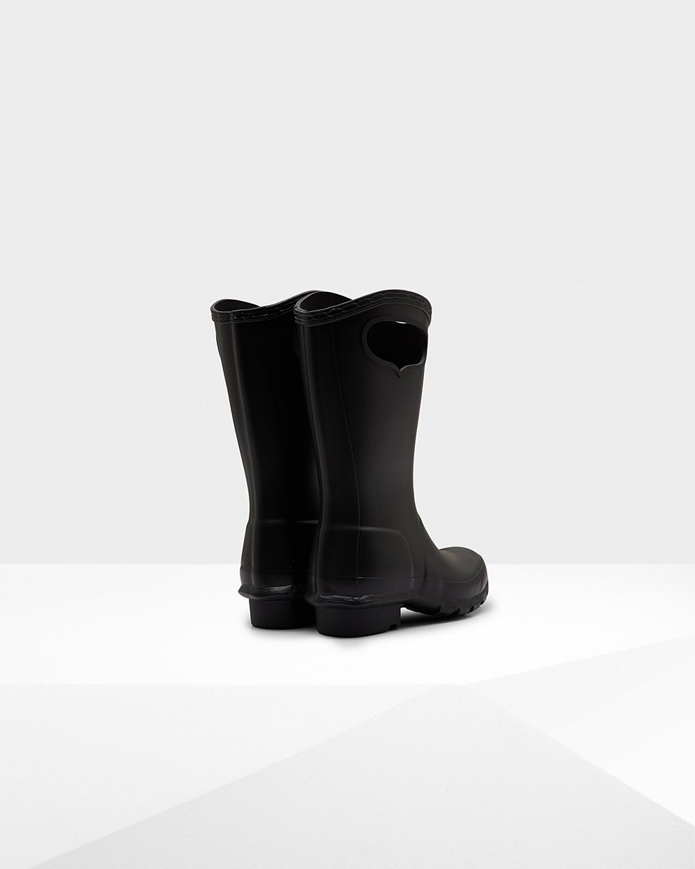 Kids Hunter Original Grab Handle | Rain Boots Black | NZ-13726-BDJV